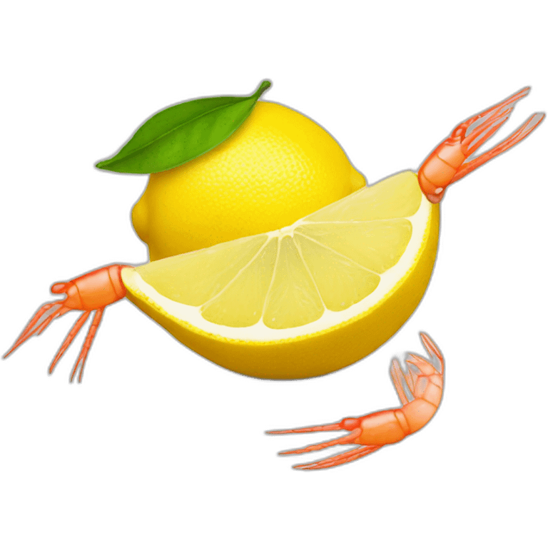 lemon and shrimp emoji