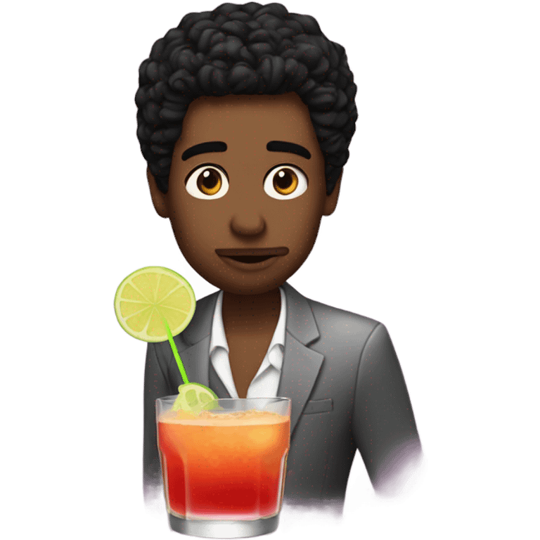 Me drinking a cocktail emoji