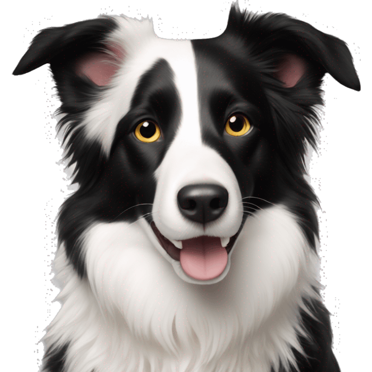 black white small mix Border Collie  emoji