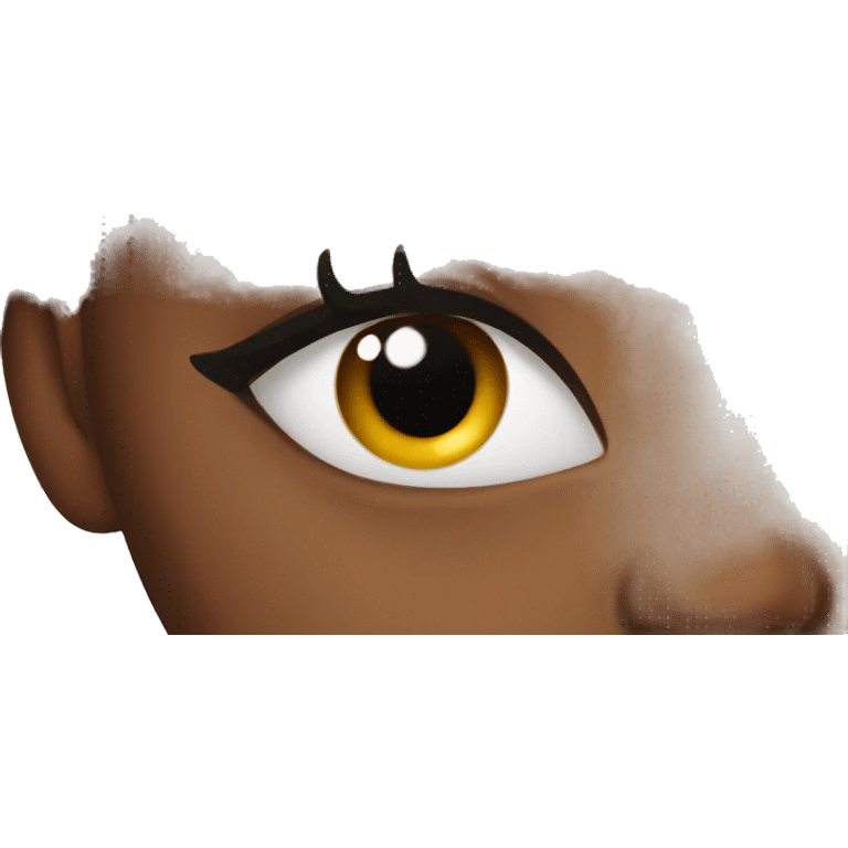 Black girl with long eyelashes emoji