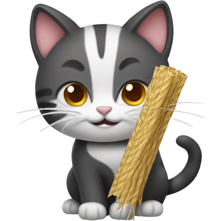 Cat holding straw  emoji