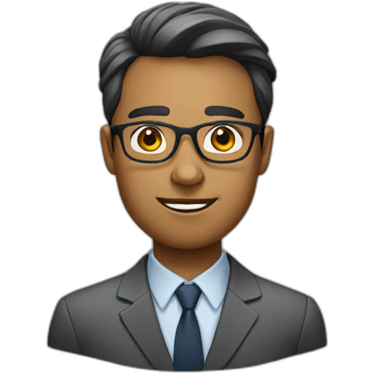 office worker with glasses emoji