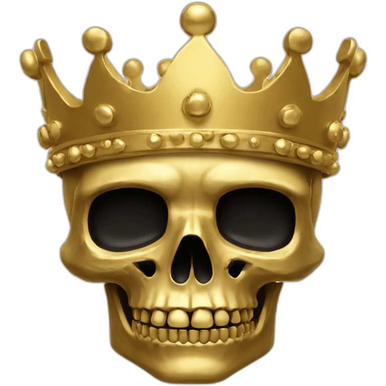 Skull king crown gold emoji