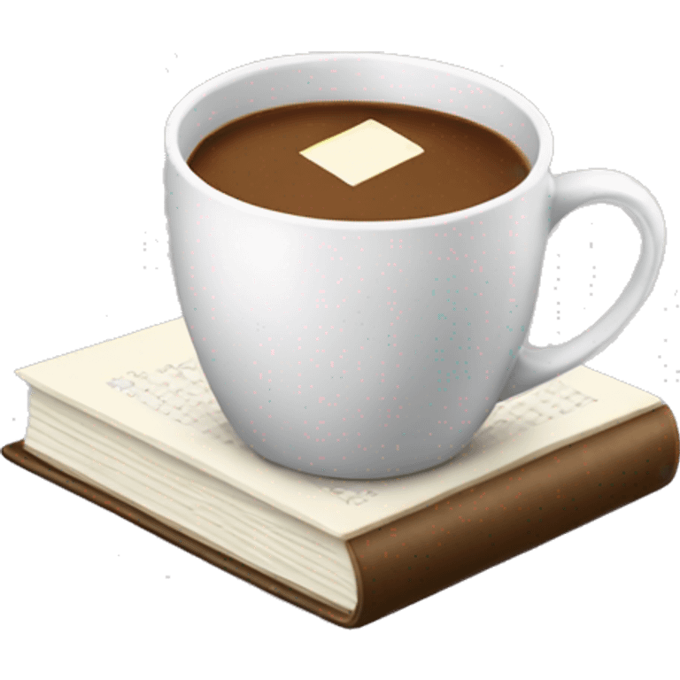 coffee and book emoji