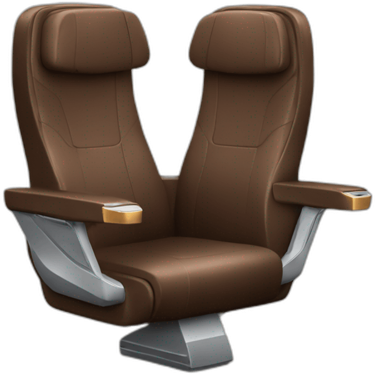 Luxe Business class Brown Airplane seat emoji