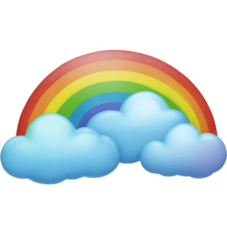 Rainbow clouds in the sky emoji