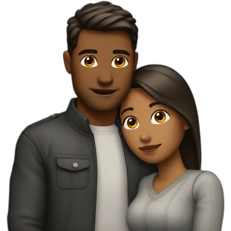 Couple qui s'embrasse  emoji