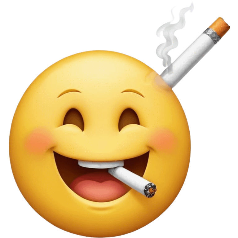 smiley smoking ciggarete emoji