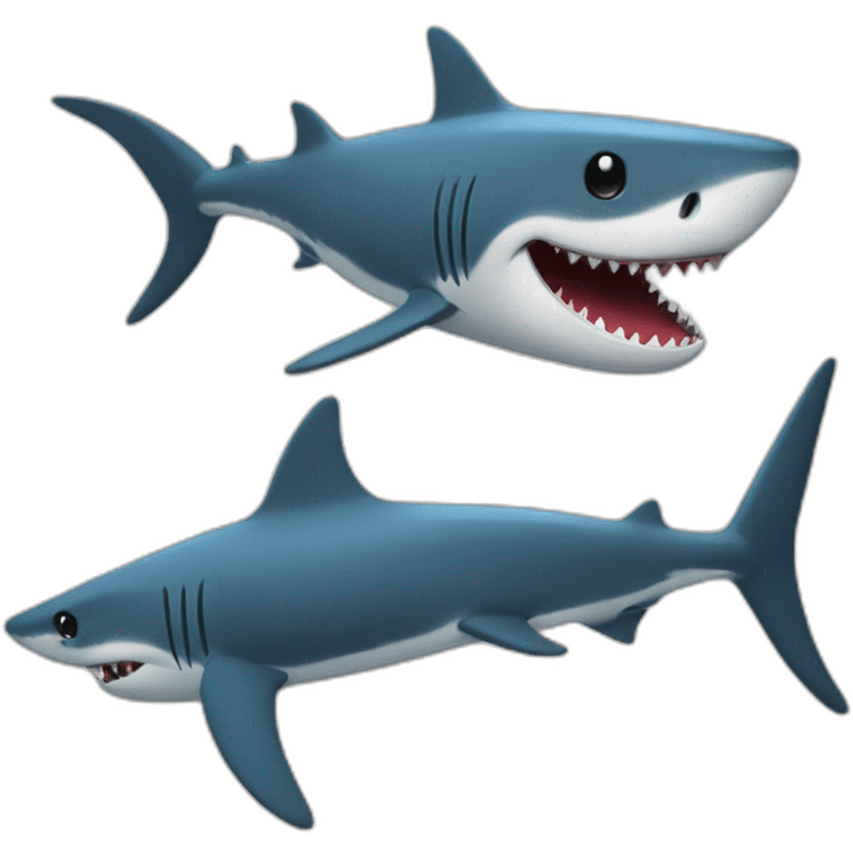 Un chat requin emoji