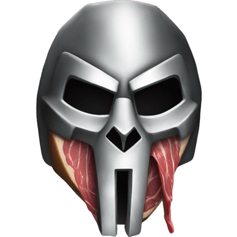 mf doom mask with steak emoji