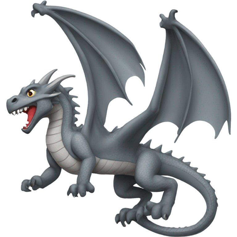 Grey climbing dragon emoji