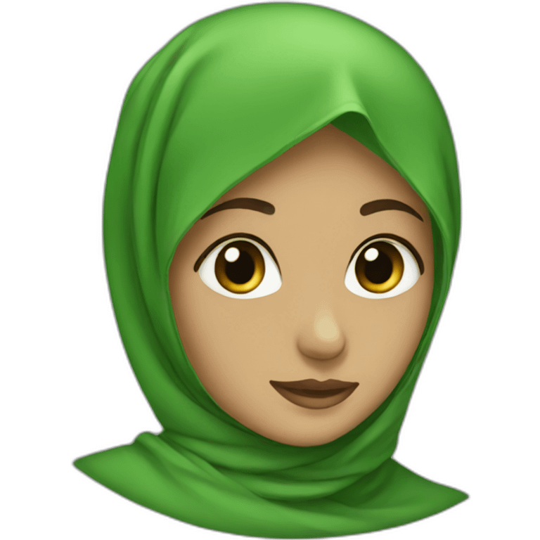 Green hijab  emoji