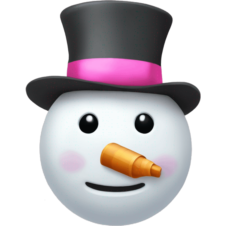 Snowman with pink accessories and money emoji