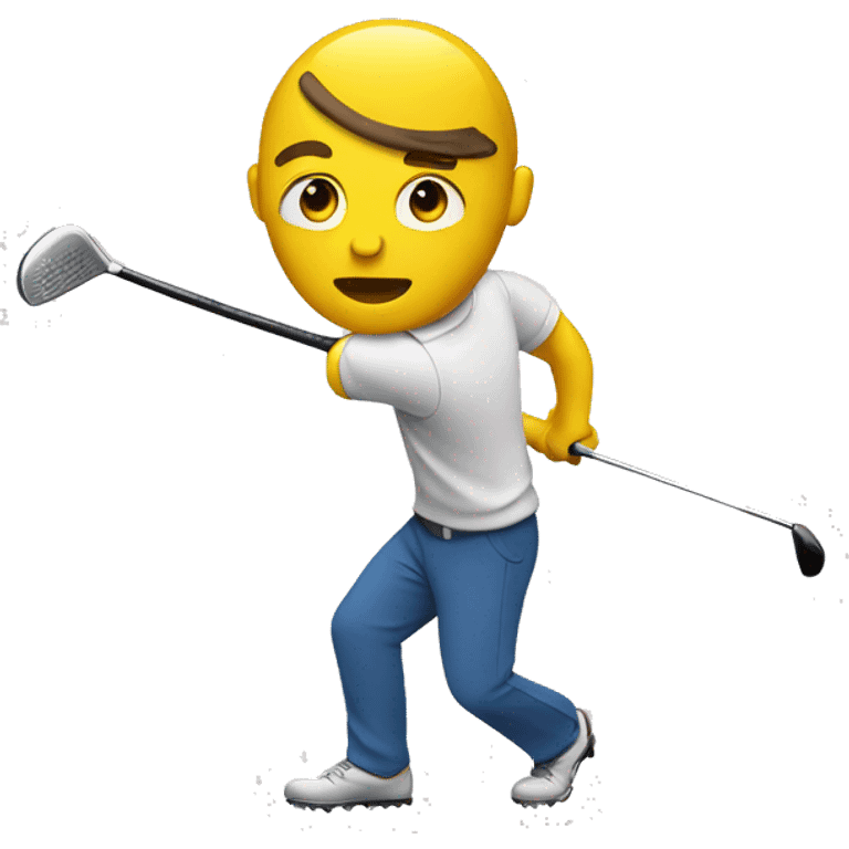 Chad hitting a golf club emoji