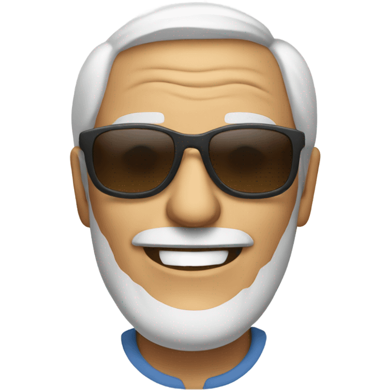 smiling old man in sunglasses emoji