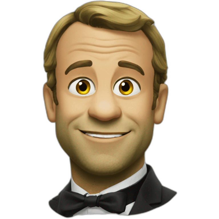 Macron Shrek face emoji