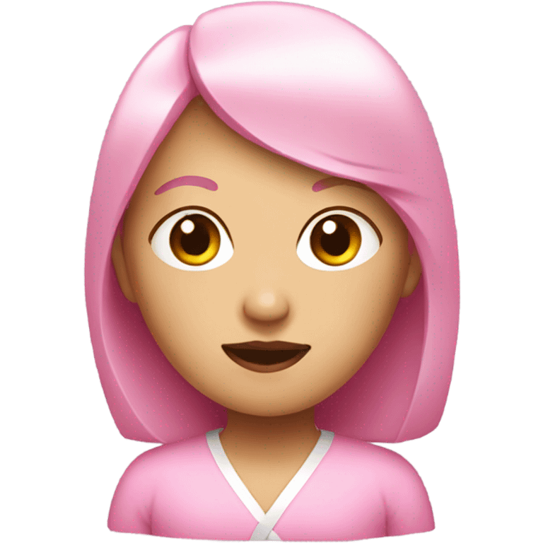 pink Asian lady emoji