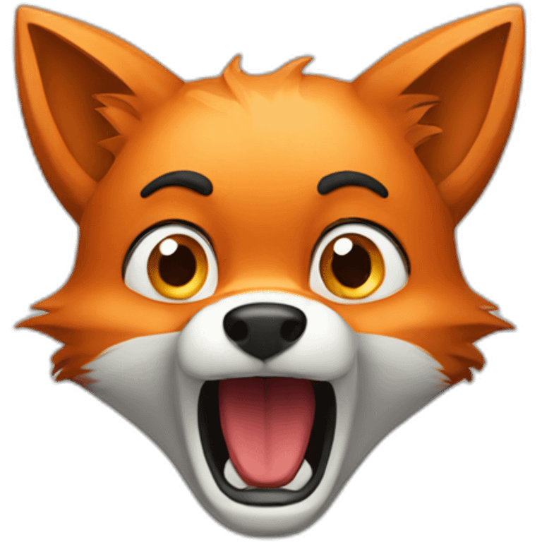 frightened fox emoji