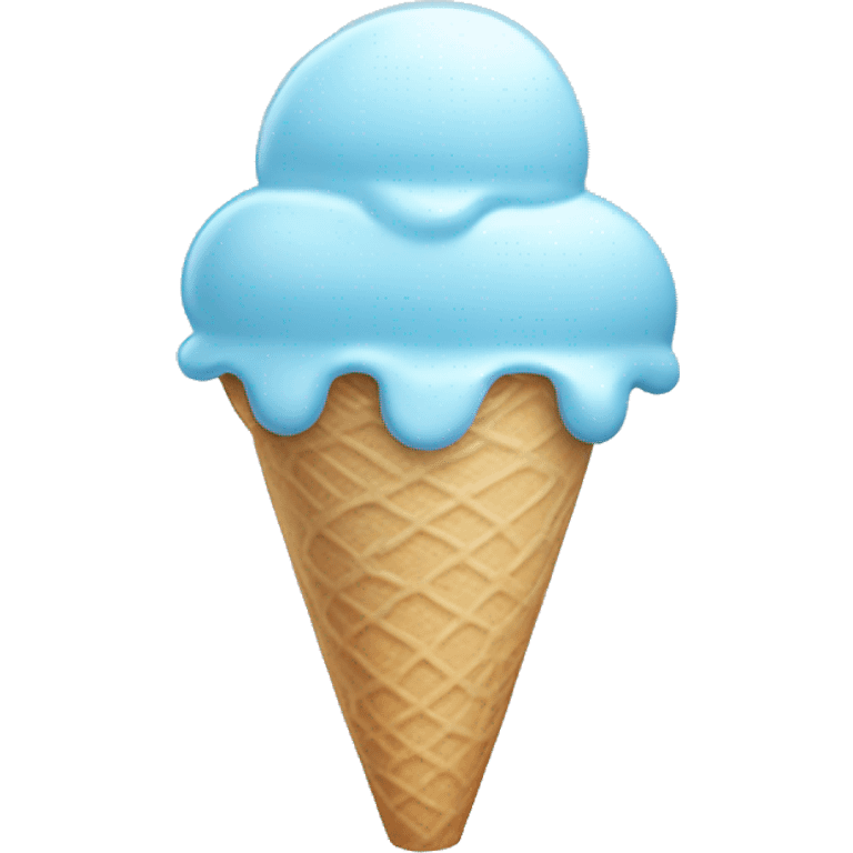 Pastel blue ice cream emoji