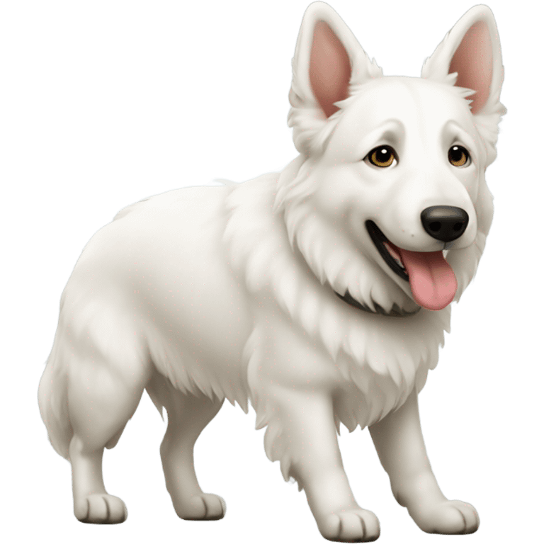 three white shepherds emoji