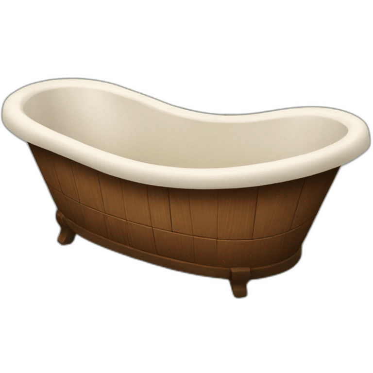 wooden bathtub emoji