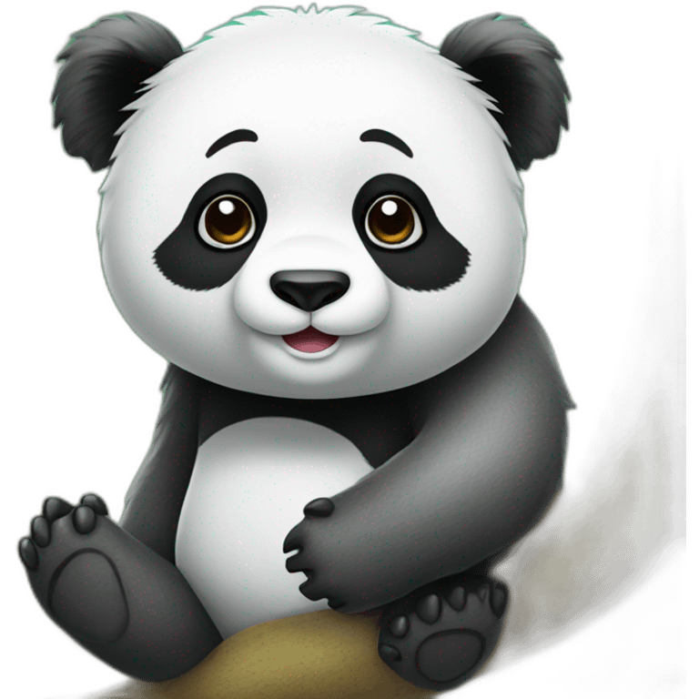 Panda sur un koala emoji