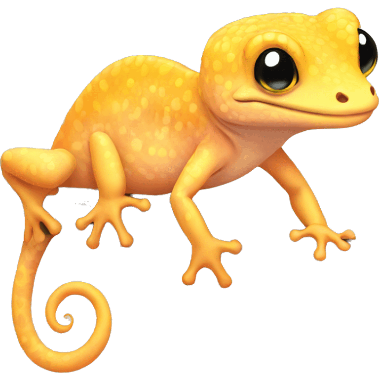 Yellow and peach gecko emoji