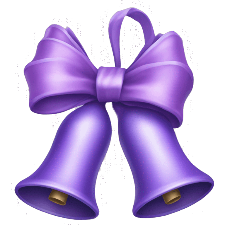 Christmas bells lilac bow emoji