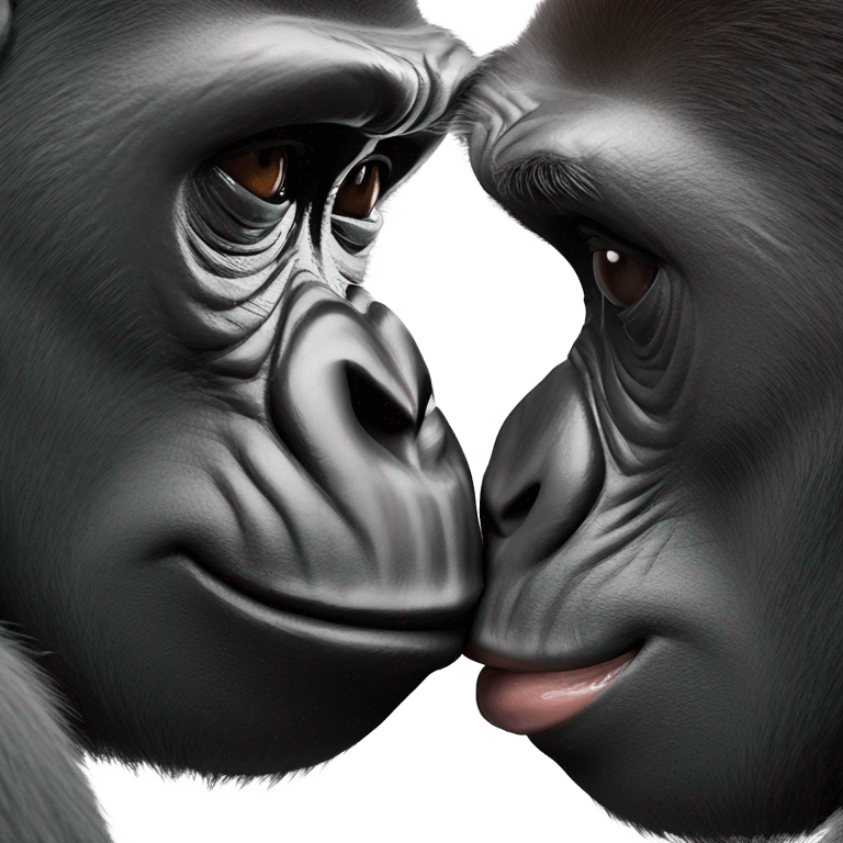 Gorilla kisses emoji