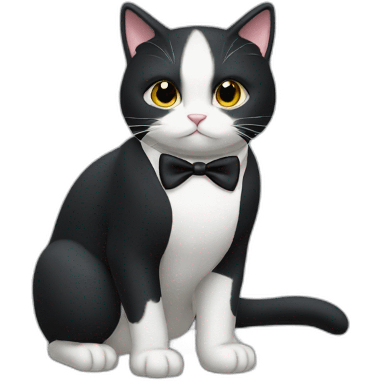 tuxedo cat wearing tuxdo emoji