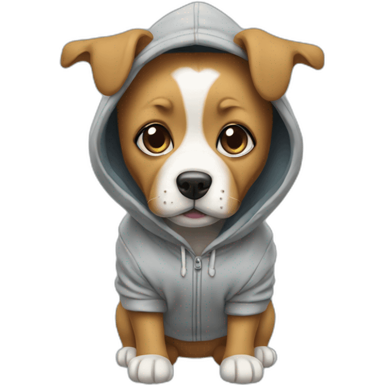 Doggie with hoodie  emoji