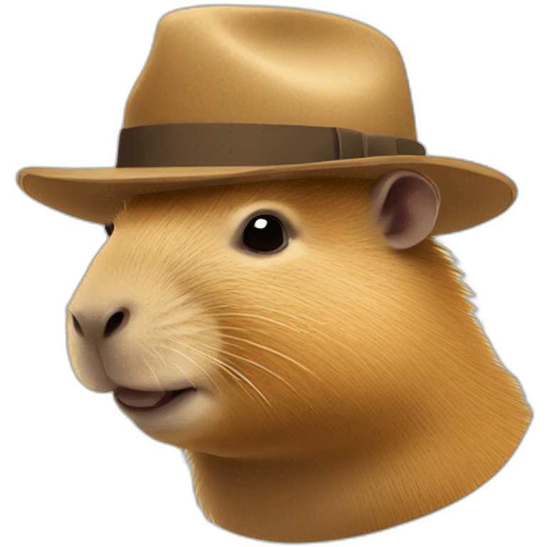 Capybara with a hat emoji