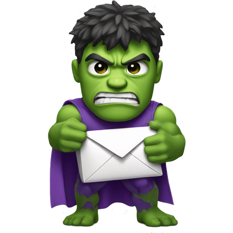 Super hero hulk holding a mailbox emoji