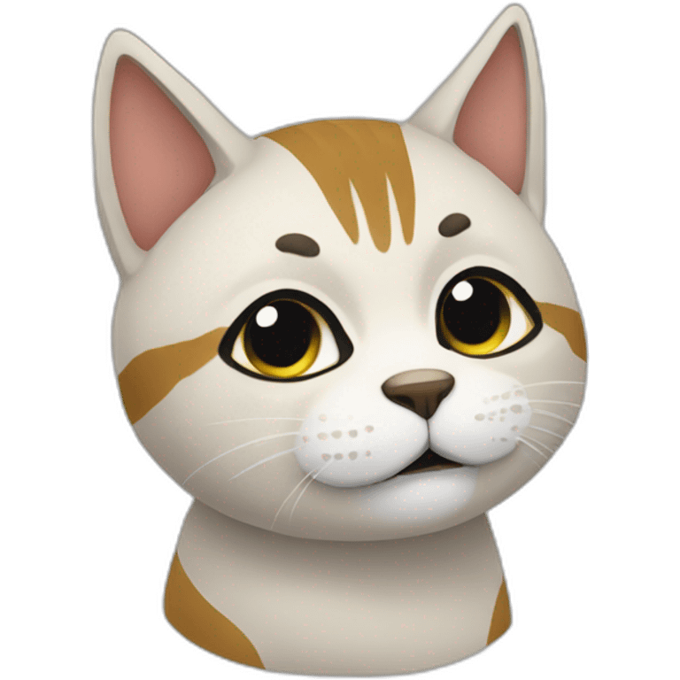 Chat sur un âne emoji