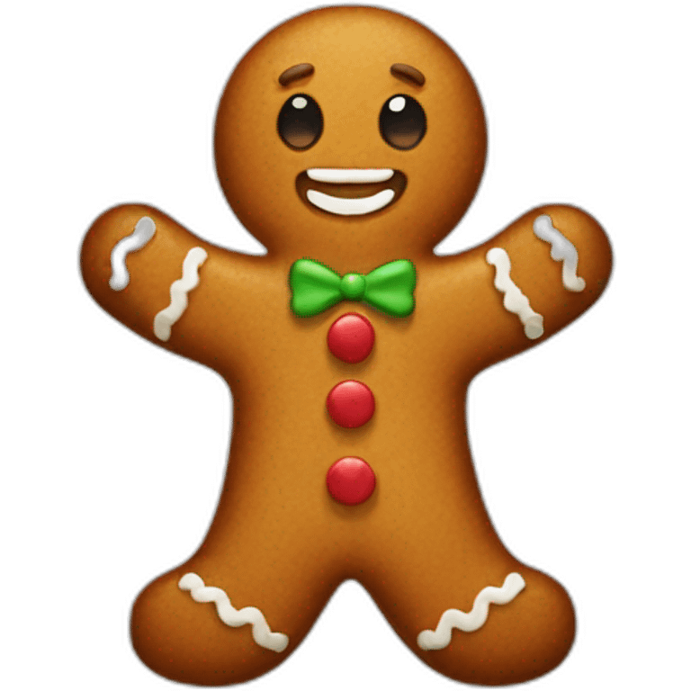 Gingerbread man give five emoji