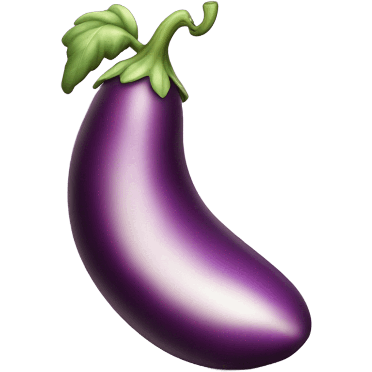 Pink eggplant singular emoji