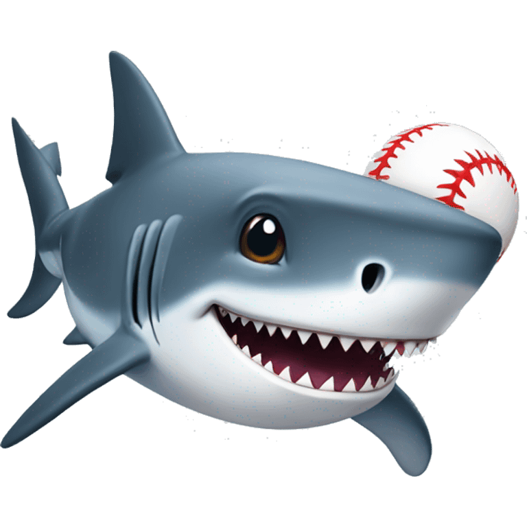 shark with a ball emoji