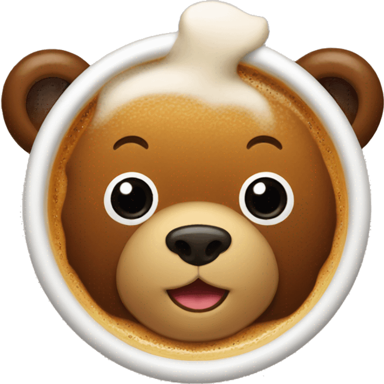 Urso tomado café  emoji