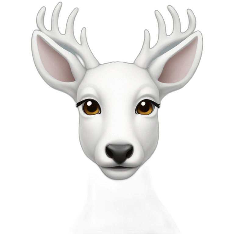 White deer with silver eyes emoji