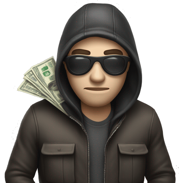 Robber with bag of money in his hands emoji