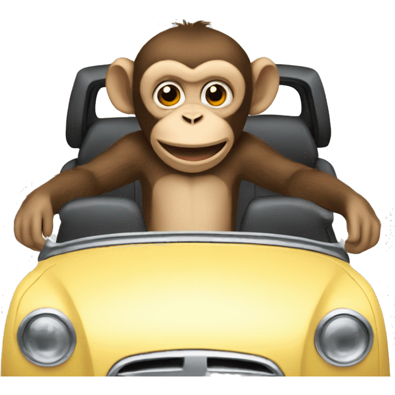 Monkey in a car emoji