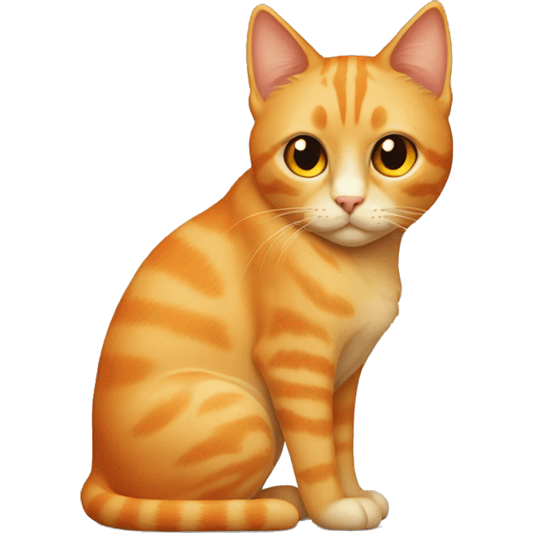 A light orange cat with orange eyes emoji