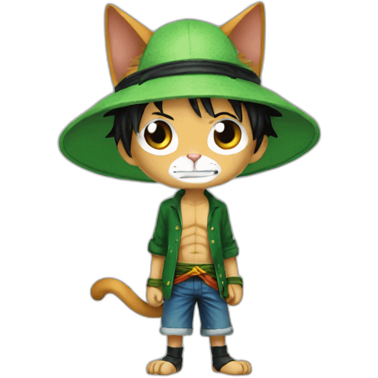 cat-luffy-zoro emoji