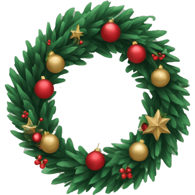 Christmas wreath emoji