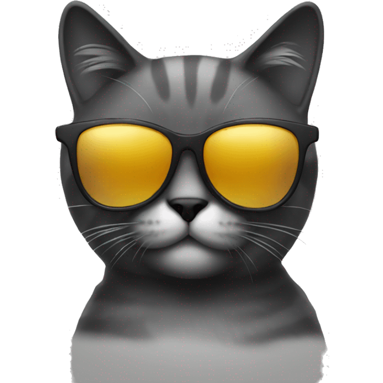 back Cat with sunglasses emoji