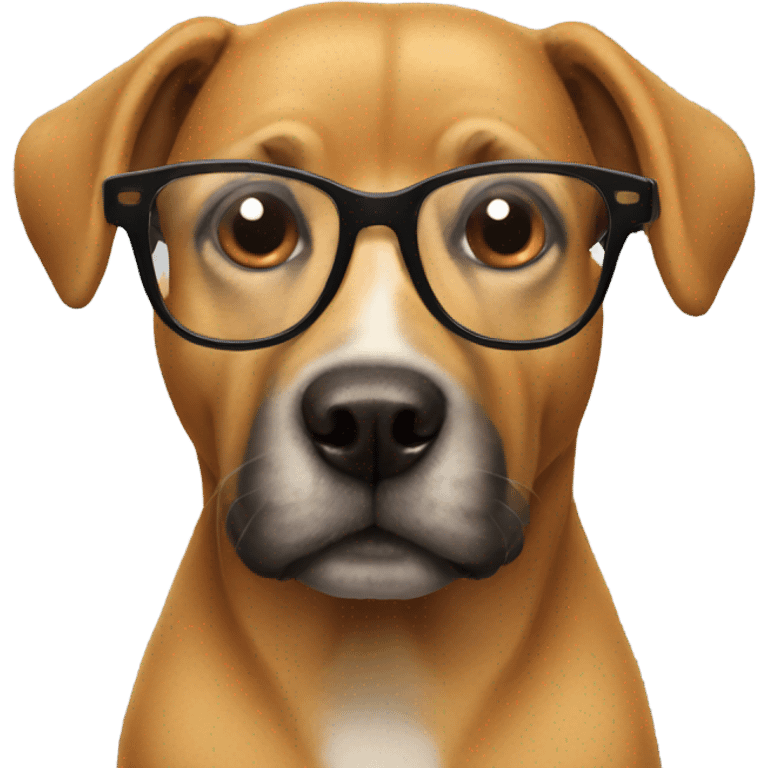 Dog with glasses emoji