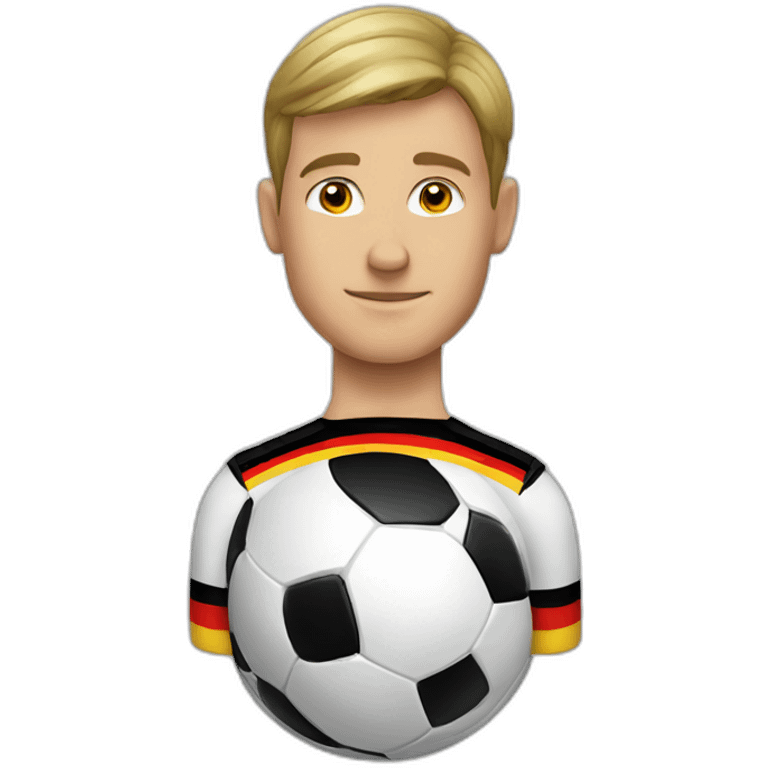 german soccer player one ball emoji