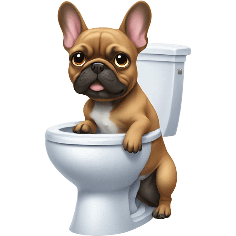 frenchie on the toilet emoji