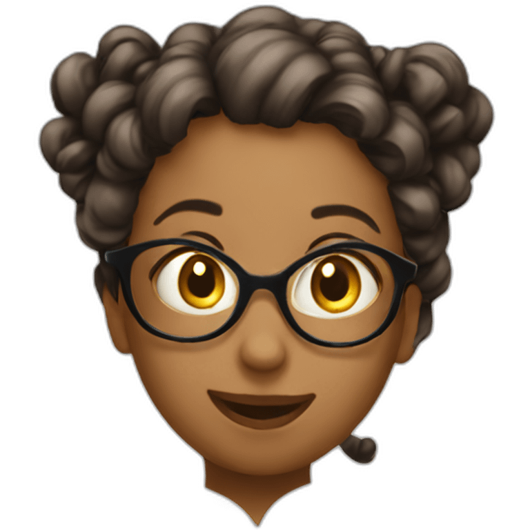 Zany face women studying emoji