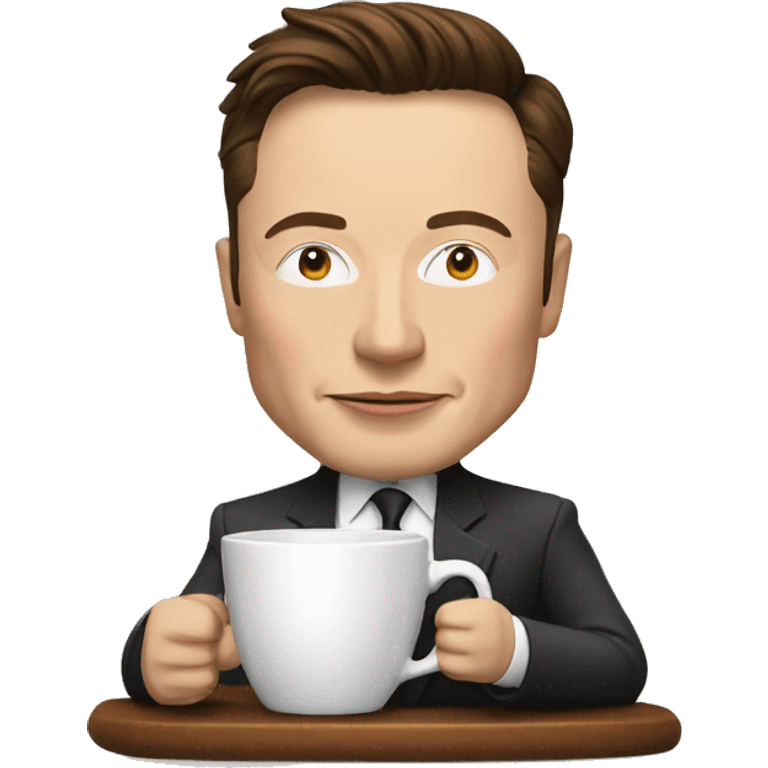 elon musk with a cupof tea emoji